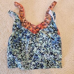 American Eagle Floral Patterned Women's Tops - Multicolor